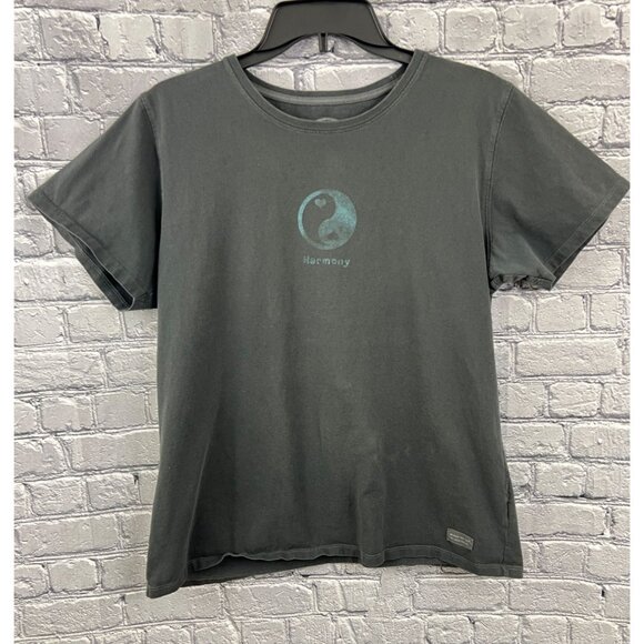 Life Is Good Women's L Crusher T-Shirt Lot of 4 Blue Flowers Boating - Picture 2 of 16